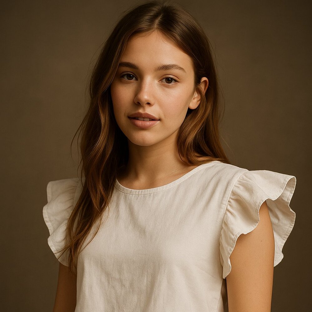 Zara Girls White & Pink Ruffle Sleeve Tops - Size 13-14 (164 cm)